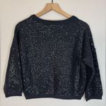 Marc by Marc Jacobs Vintage Y2K  Black Wool Sequin Zip Cardigan Sweater Medium Photo 8