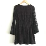 Topshop 3/$15-  Black Lace Bell Long Sleeve Sheath‎ Dress M Photo 4