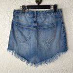 We The Free  | Bailey Mini Raw Hem Mountain Blue Denim Skirt Size 28 Photo 2