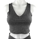 Quince Black Sleeveless Crop Top High Rise Biker Shorts Athletic 2 Pc Set Size M Photo 2