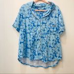 Lauren James floral blue white PJ sleepwear set sz XL Photo 38