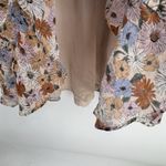 ASTR the Label Taupe Multi Floral Dress Womens Large Boho Hippie Country Ruffle Photo 5