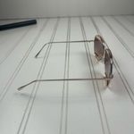 Floral Aviator Sunglasses Rose Gold Frame Pink Gradient Lenses Brown Photo 2