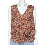 Evereve Multicolor Paisley Boho Sleeveless V Neck Top. Small. Floral Hippie EUC Photo 0
