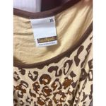 Southpole Tank Top Women's XL Animal Print Leopard Sleeveless Gold Foil Y2K Photo 5