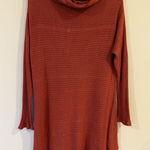 Free People We the Free Mock Neck Lover Split Back Tunic Top Red Women’s Size Medium Photo 0