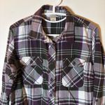 Duluth Trading Co Plaid Flannel Shirt Size Medium Purple Photo 1