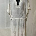 World Market White Crinkle Gauze Boho Midi Dress O/S Size undefined Photo 0