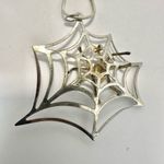 Two tone spider web pendant necklace Silver Photo 2