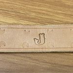 JP Long Horn Studded Brown Leather Gold Buckle Belt Waist 28” Photo 8
