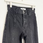 Reformation Denim Charlie High Rise Seamed Button Fly Straight Leg Jeans Erie 24 Photo 2