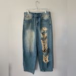 The Ragged Priest Distressed Goliath Low Rise Jean in Green Hue Women’s Size 28 Photo 2