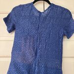 Alexis  Royal Blue‎ Lace Dress Illusion Sheer Dress Size Medium Sexy Vintage Y2K Photo 7