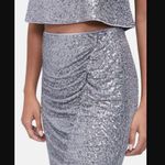 Wildfox Armidale Silver Sequin Side Slit Midi Skirt S NWT Photo 4