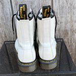 Dr. Martens Like New Woman’s White Leather Combat Boots with Black Laces Size 5 Photo 3