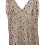 VTG Y2K Portrait Tan Ditsy Floral Babydoll Sleeveless Mesh Sheer Lined Dress L Brown Size L Photo 2