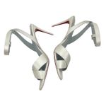 Christian Louboutin  Mariza 85 Satin Sandal White Bridal Shoes Size 41 Photo 7