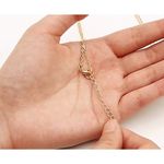 Boutique NEW Balance Bar Necklace Gold Minimalist Pendant Delicate Chain Jewelry Gift Photo 6