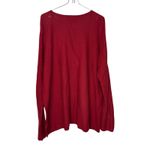 J.‎ Jill Women Sweatshirt Knit Pullover Long Sleeves Crew Neck Cotton Red Large Photo 5