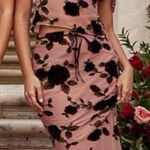 House Of CB 'Imaan' Dusty Pink Devore Maxi Skirt NWOT size XS Photo 0