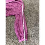 Free People  Maddison Eyelet Blouse Orchid L Button Front Long Sleeve Oversized Photo 11