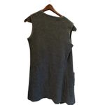 Angel Apparel Women Gray Striped‎ Duster Vest Shawl Collar Pockets Size S Photo 6