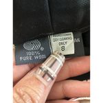 La Fata Milan New York Women's 100% Pure Wool Front Pleats Trouser Pants 8 Black Photo 5