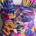 Nanette Lepore Playa Tropical Floral One Piece Peekaboo Swimsuit Halter Medium Photo 3