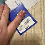 JoyLab NWT  Women’s High Neck Zip-Up Sports Bra Striped Light Aqua Blue Photo 4