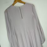 Aritzia Wilfred Daydreamer Mini Dress Sz Small Cloudy Lilac Pleated Long Sleeves Photo 12