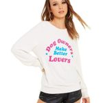 Wildfox ππ Dog Owners Make Better Lovers Baggy Beach Jumper Sweatshirt M Photo 0