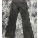 Free People Charcoal Gray Wash Straight Leg Denim Jeans Size 28 Raw Hem Photo 1