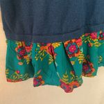 Matilda Jane women's medium blue sweater floral peekaboo long sleeve shirt twist Photo 6