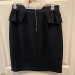 Sandro  Black Ruffle Knee Length‎ Pencil Skirt size large Photo 1