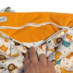 Bontime Wet Bag Diapers Laundry Swim Suit Pouch Stroller Double Zip Expandable Orange Photo 9