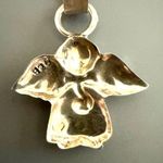 Sterling Silver Vintage Flying Angel Solid 925 Pendant with SS Plate Chain Photo 3