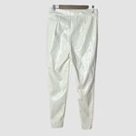 LPA Faux Leather Coated Pants Large White High Rise Slim Tapered Leg Leggings Photo 7