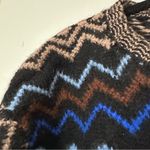 Maine Bay Traditionals Vintage Wool Hand Knit Sweater Womens Large Brown Blue Photo 1