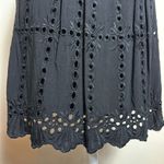 love Stitch‎ Eyelet Black Short Sleeve Mini Dress Size Medium Photo 5