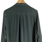 Equipment  June Bug Green Classic Long Sleeve Silk Button Up Blouse Size XS Photo 6