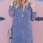 CAbi | M | Paisley Floral V-Neck Long-Sleeve Short Pullover Shirtdress #3295 Photo 0