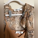 Diane Von Furstenberg  Lacey Python-print Wrap Dress‎ in Brown Silk Sz 8 Photo 4