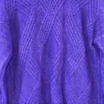 Anthropologie Moth Purple Cable Knit Wool Alpaca Blend Cardigan Photo 3