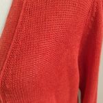 J Jill Size LP PL Large Petite Linen Blend Cardigan Sweater Orange Photo 2