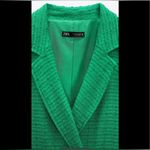 ZARA  textured double breasted green blazer(Size S) Photo 5