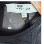 John + Jenn NWOT Revolve Sheer Short Sleeves Ribbed Bodycon Mini Dress SP Black Photo 8