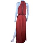 H&M Maxi Dress Gold Metal Chain Neckline Photo 5