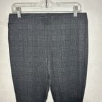 Nanette Lepore  Black Gray Check Knit Elastic Waist High-Rise Pants Sz M (32x28) Photo 1