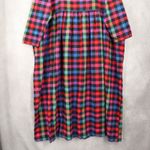 Plaid Buffalo Maxi Flannel Granny Cottage Pearl Snap Electric VTG Y2K Dress 1X Red Photo 8