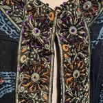 New Direction beaded Paisley type print Embroidered Jacket women’s size 1X Photo 2